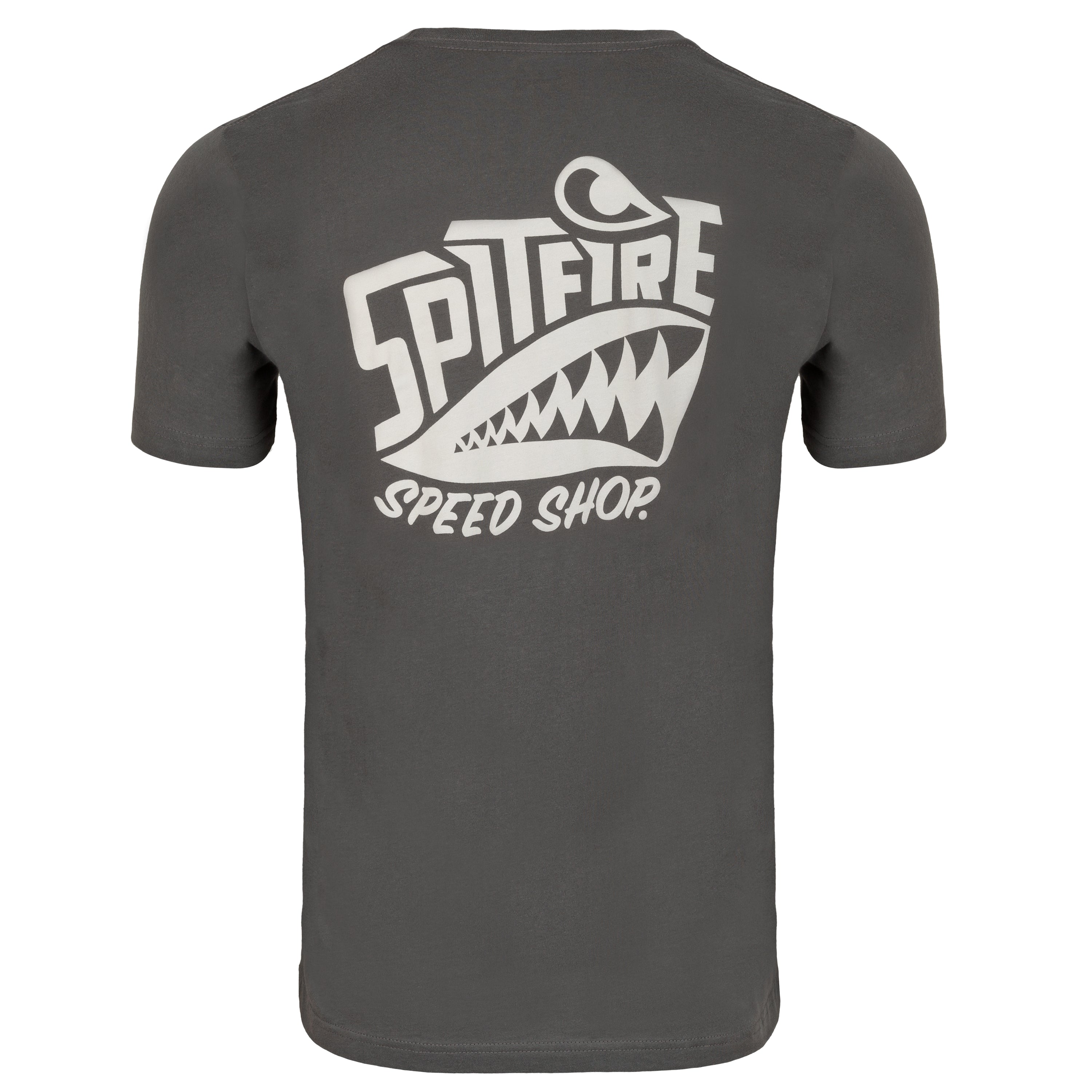 Spitfire Carbon Grey T-Shirt With White Logo