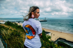 Spitfire White T-Shirt With Riding Waves Logo