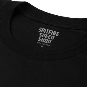 Spitfire Black T-Shirt With White Logo