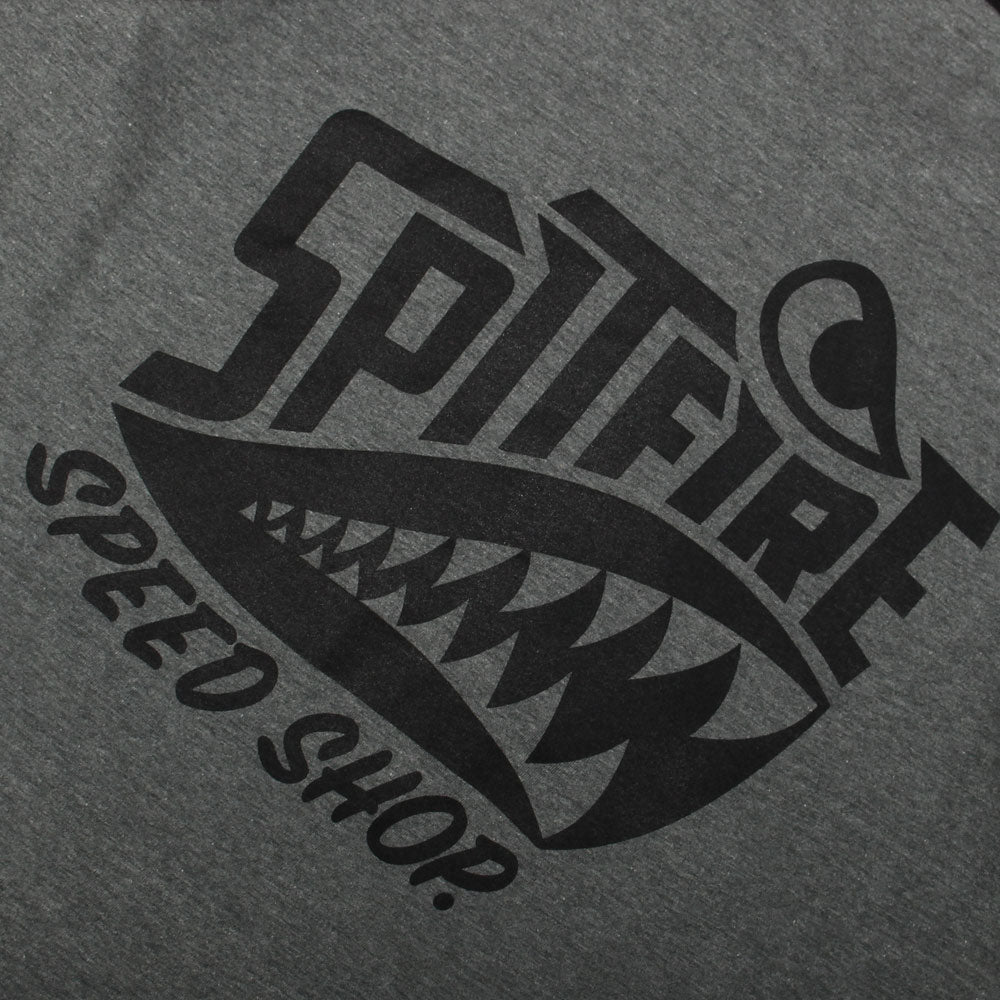 Spitfire Grey Baseball T-Shirt With Black Logo