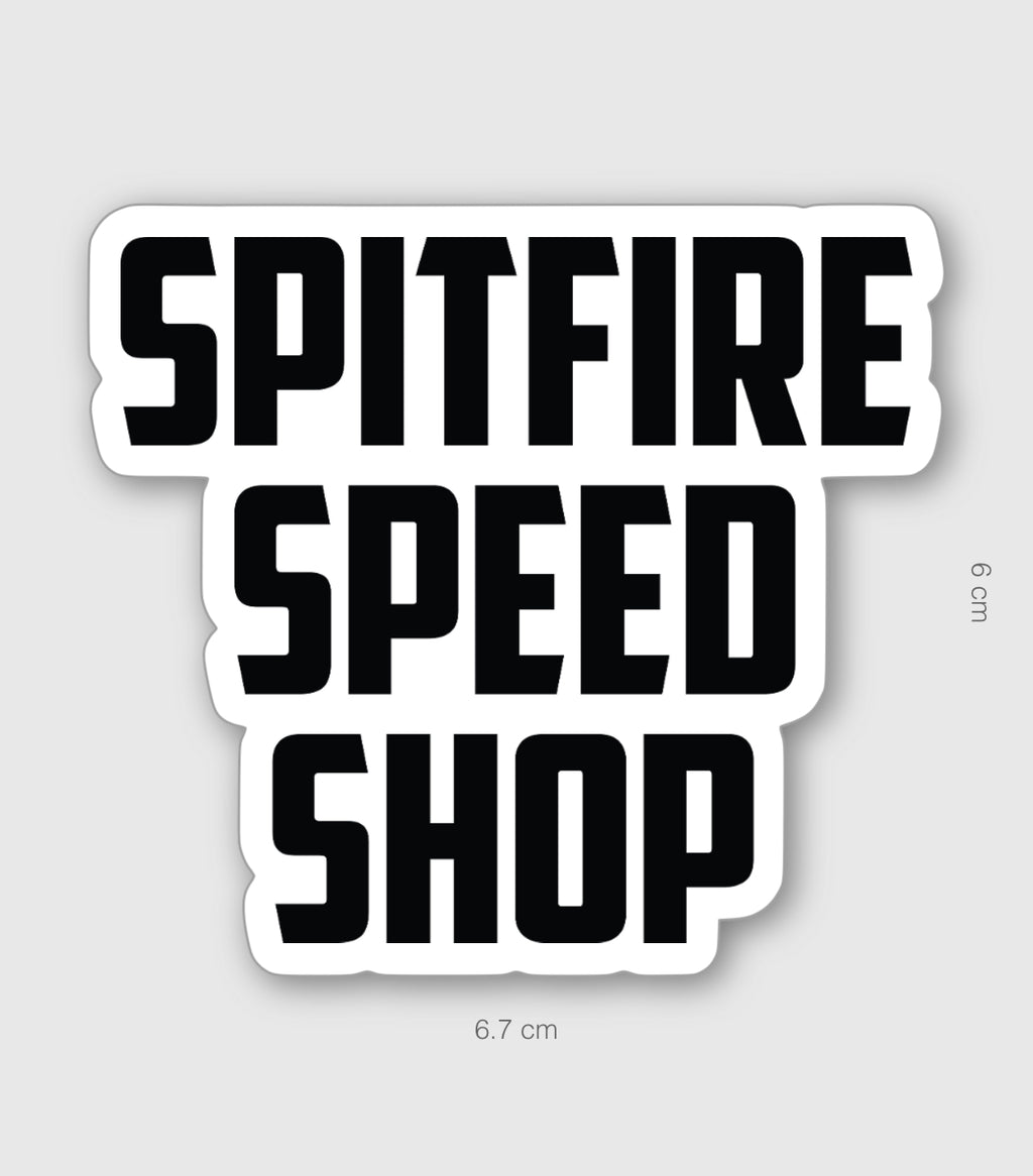 Spitfire Text Sticker Small
